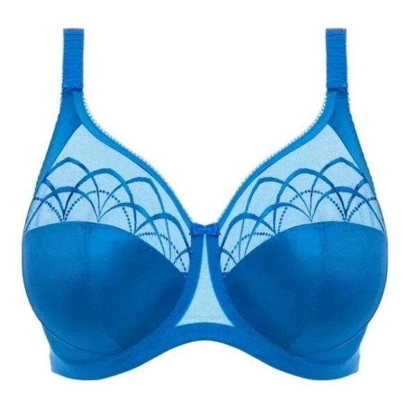 ELOMI Cate Side Support Bra Size 38K Blue Underwired - Picture 3 of 10